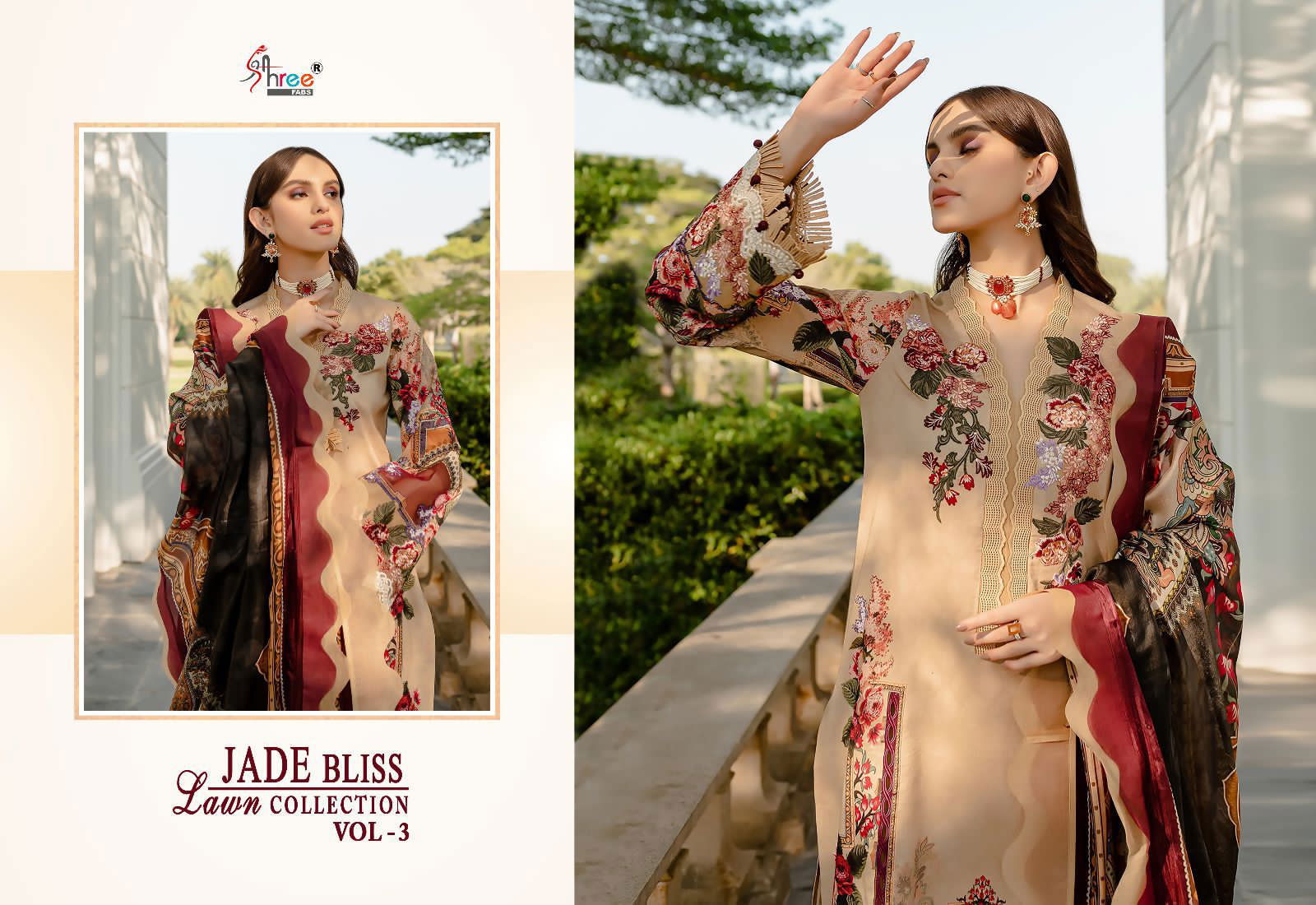 Jade Bliss Lawn Collection Vol 3 By Shree Pakistani Suits Catalog